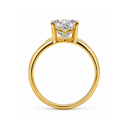 Lily Cut Lab Grown Diamond Solitaire 14k Yellow Gold Ring