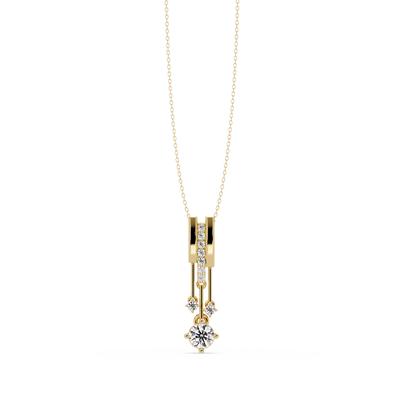 Linear Drop Lab Grown Diamond Pendant Necklace - HIGHCARAT DIAMONDS