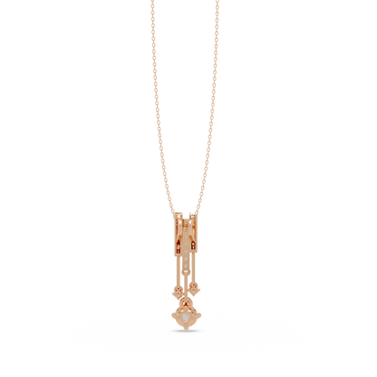Linear Drop Lab Grown Diamond Pendant Necklace - HIGHCARAT DIAMONDS