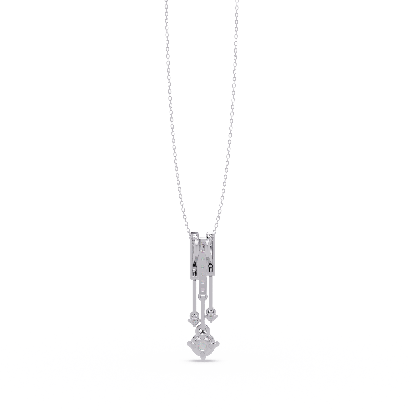 Linear Drop Lab Grown Diamond Pendant Necklace - HIGHCARAT DIAMONDS