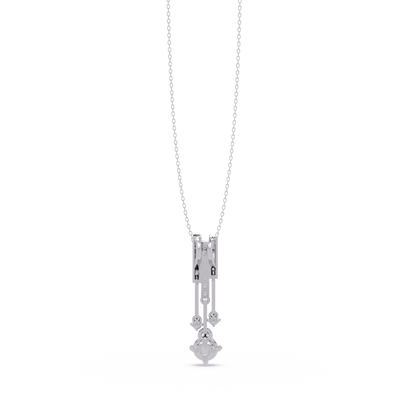 Linear Drop Lab Grown Diamond Pendant Necklace - HIGHCARAT DIAMONDS