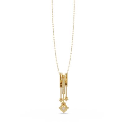 Linear Drop Lab Grown Diamond Pendant Necklace - HIGHCARAT DIAMONDS