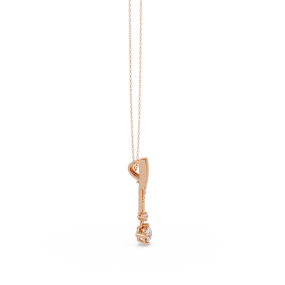 Linear Drop Lab Grown Diamond Pendant Necklace - HIGHCARAT DIAMONDS