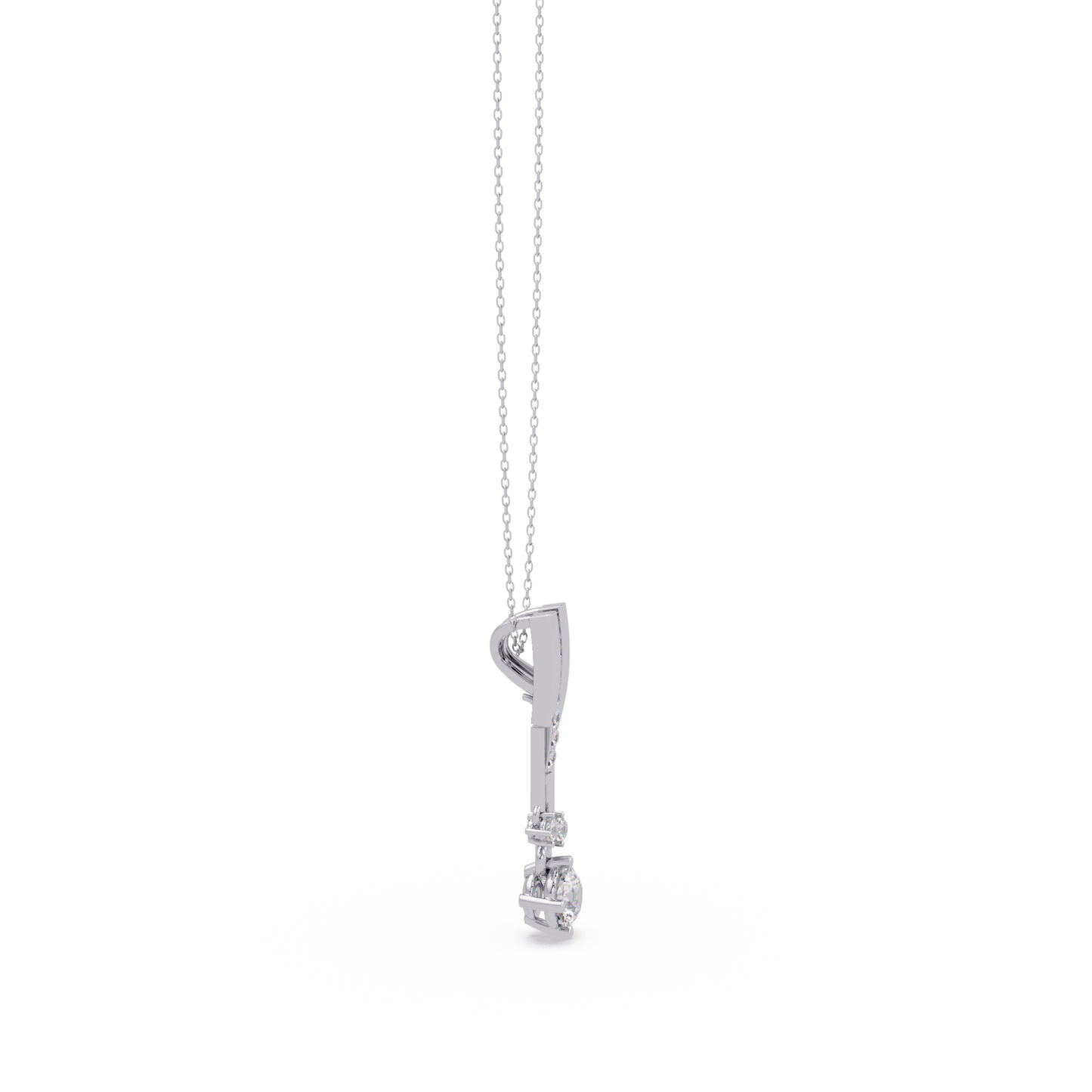 Linear Drop Lab Grown Diamond Pendant Necklace - HIGHCARAT DIAMONDS