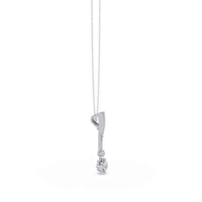 Linear Drop Lab Grown Diamond Pendant Necklace - HIGHCARAT DIAMONDS