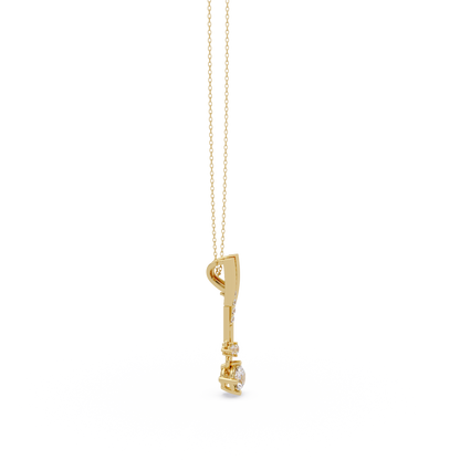 Linear Drop Lab Grown Diamond Pendant Necklace - HIGHCARAT DIAMONDS