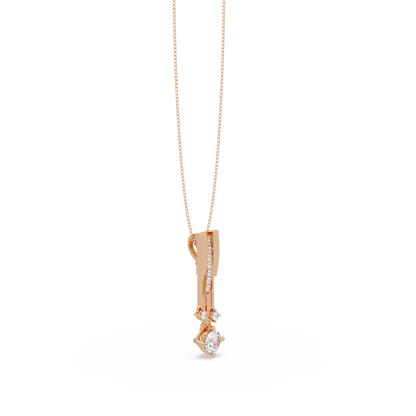 Linear Drop Lab Grown Diamond Pendant Necklace - HIGHCARAT DIAMONDS