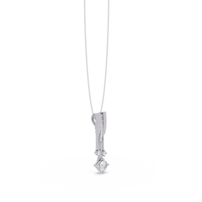 Linear Drop Lab Grown Diamond Pendant Necklace - HIGHCARAT DIAMONDS