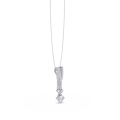 Linear Drop Lab Grown Diamond Pendant Necklace - HIGHCARAT DIAMONDS