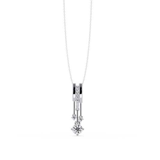 Linear Drop Lab Grown Diamond Pendant Necklace - HIGHCARAT DIAMONDS