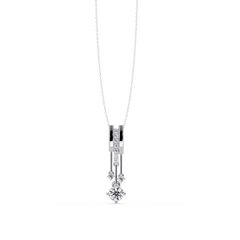 Linear Drop Lab Grown Diamond Pendant Necklace - HIGHCARAT DIAMONDS