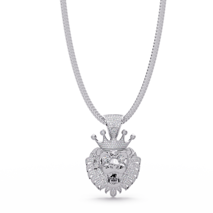 Lion Crown Shape Lab Grown Rose Gold Diamond Pendant - HIGHCARAT DIAMONDS