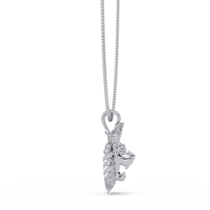 Lion Crown Shape Lab Grown Rose Gold Diamond Pendant - HIGHCARAT DIAMONDS