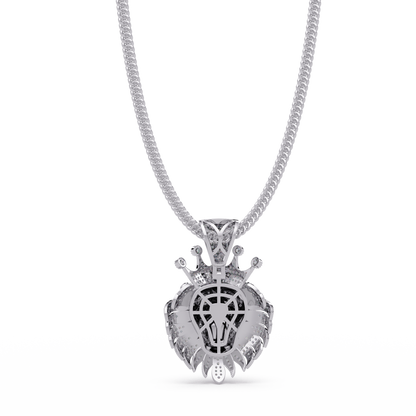 Lion Crown Shape Lab Grown Rose Gold Diamond Pendant - HIGHCARAT DIAMONDS