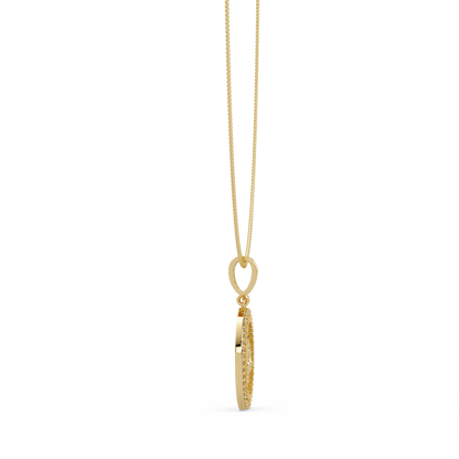 Lion Head Medallion Lab Grown Diamond Rose Gold Pendant Necklace - HIGHCARAT DIAMONDS