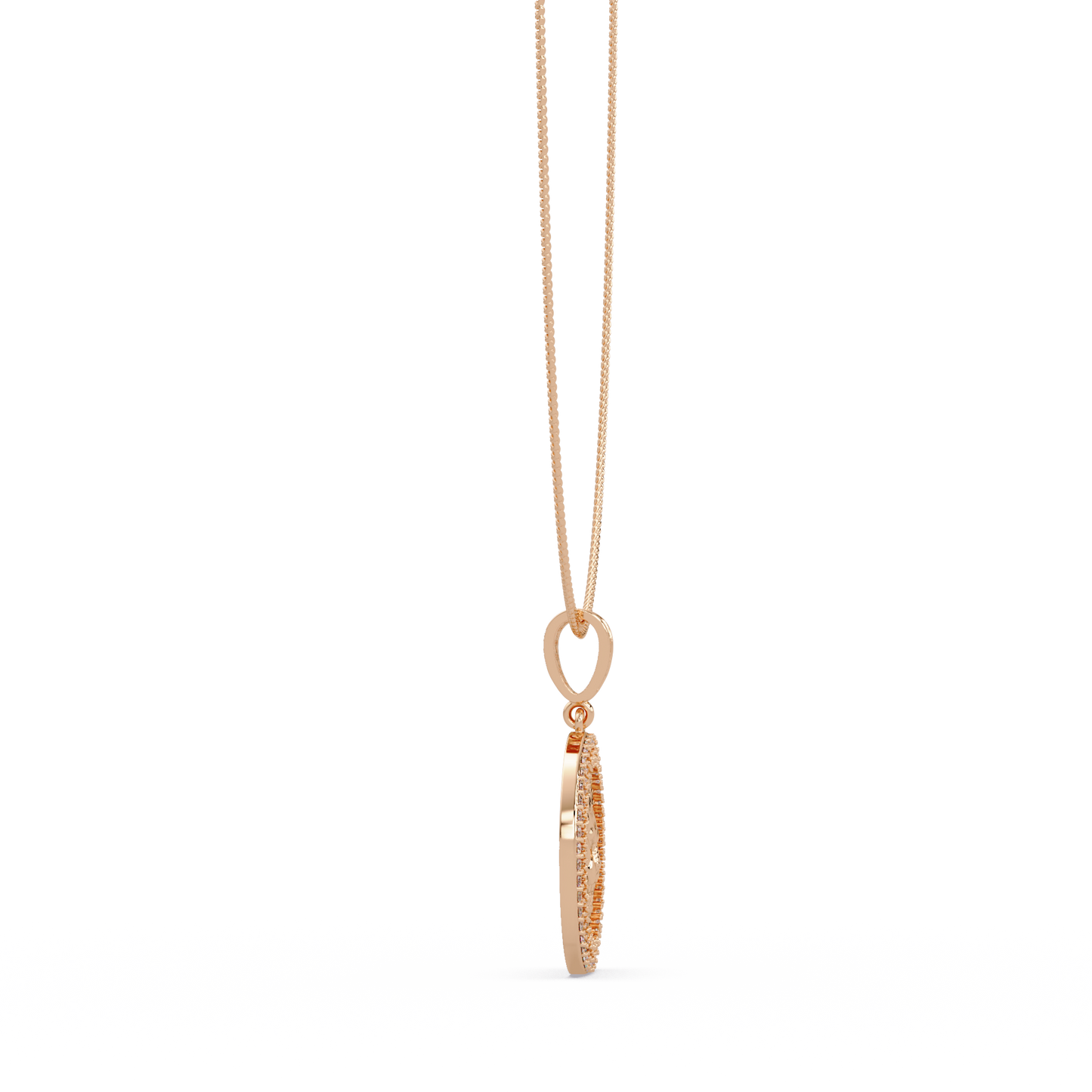 Lion Head Medallion Lab Grown Diamond Rose Gold Pendant Necklace - HIGHCARAT DIAMONDS