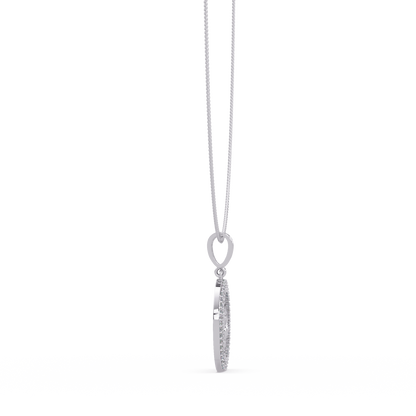 Lion Head Medallion Lab Grown Diamond Rose Gold Pendant Necklace - HIGHCARAT DIAMONDS