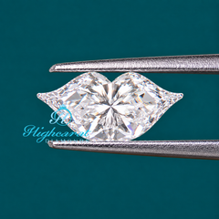 Detailed lip shaped lab grown diamond