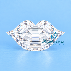 Close-up of unique lip shape diamond