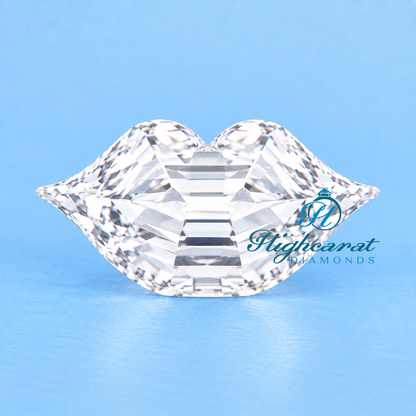 Close-up of unique lip shape diamond