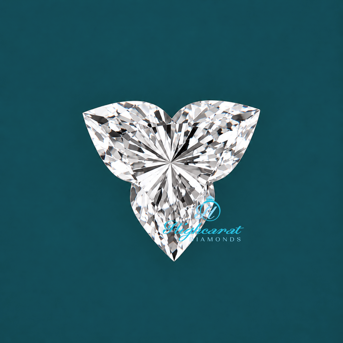 Close-Up of Unique Lotus Shape Lab Grown Diamond