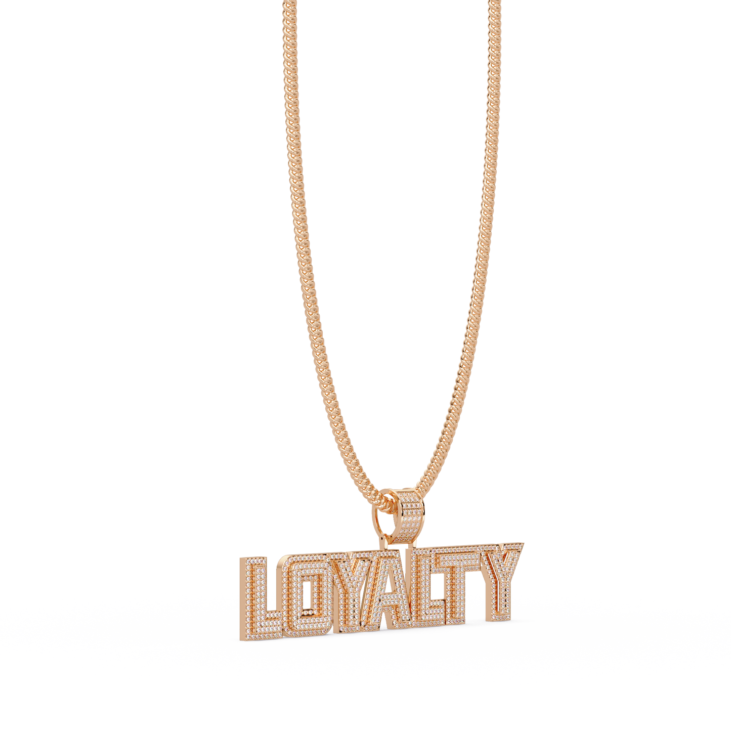 Loyalty Lab Grown Diamond Name Pendant Necklace - HIGHCARAT DIAMONDS