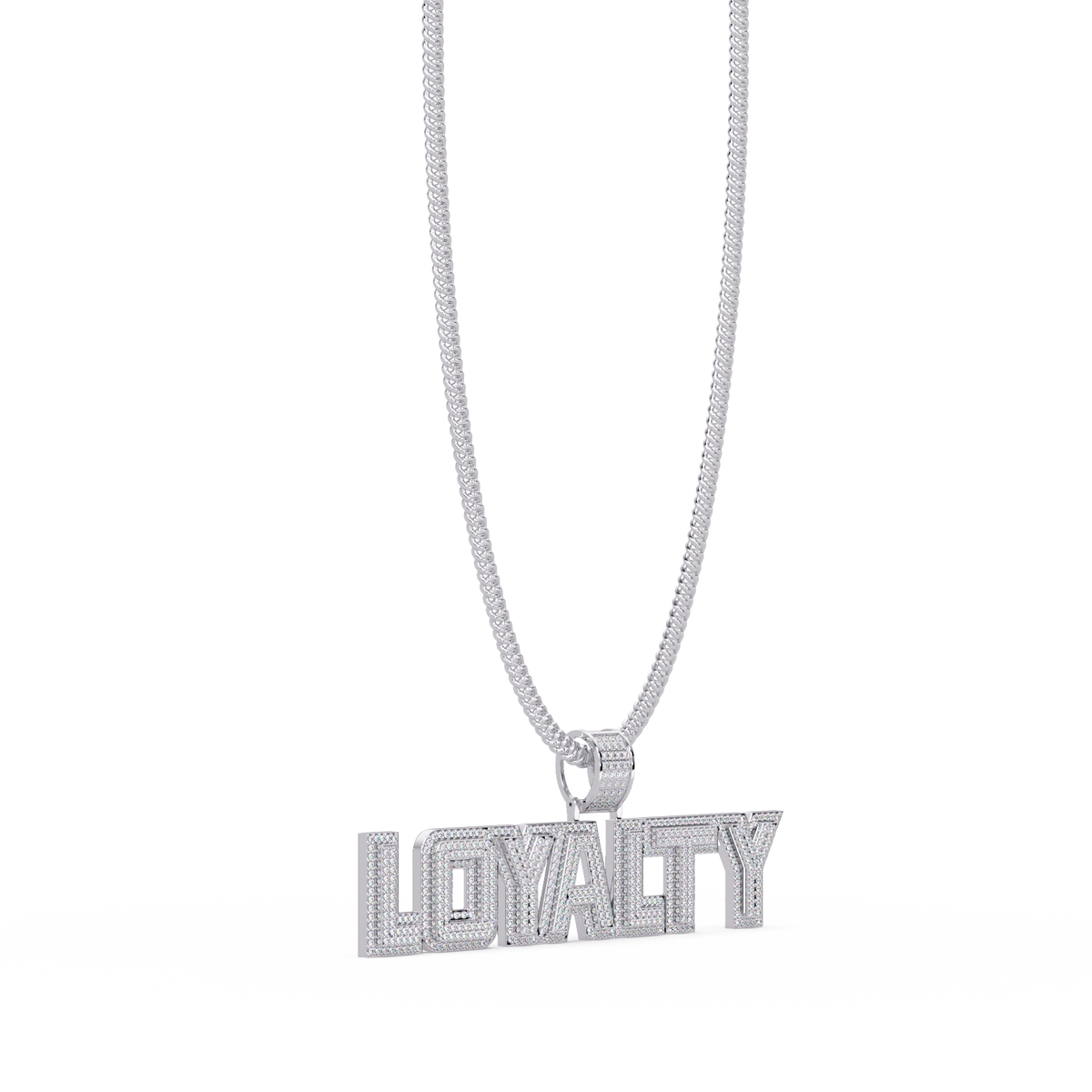 Loyalty Lab Grown Diamond Name Pendant Necklace - HIGHCARAT DIAMONDS