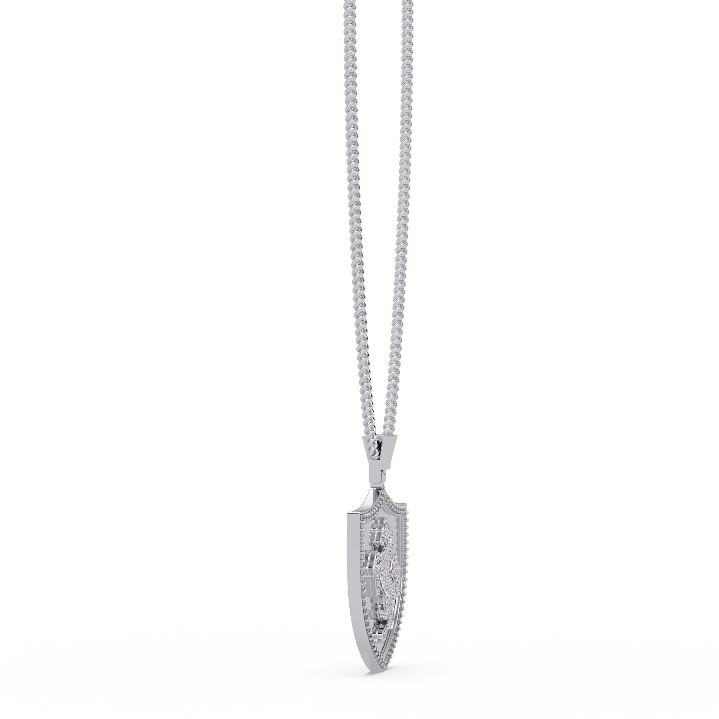 Luxury Horse Shield Lab Grown Diamond Pendant in Yellow Gold - HIGHCARAT DIAMONDS