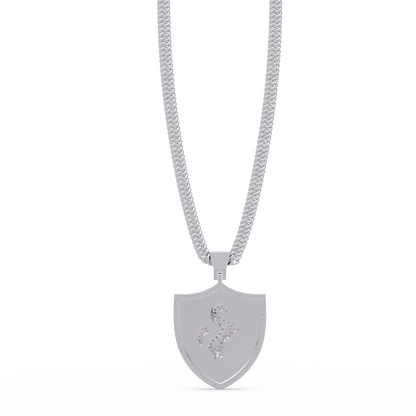 Luxury Horse Shield Lab Grown Diamond Pendant in Yellow Gold - HIGHCARAT DIAMONDS