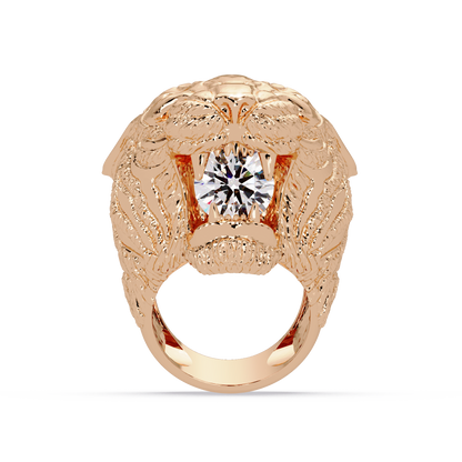 Majestic Tiger Head Lab Grown Diamond Statement Ring - HIGHCARAT DIAMONDS