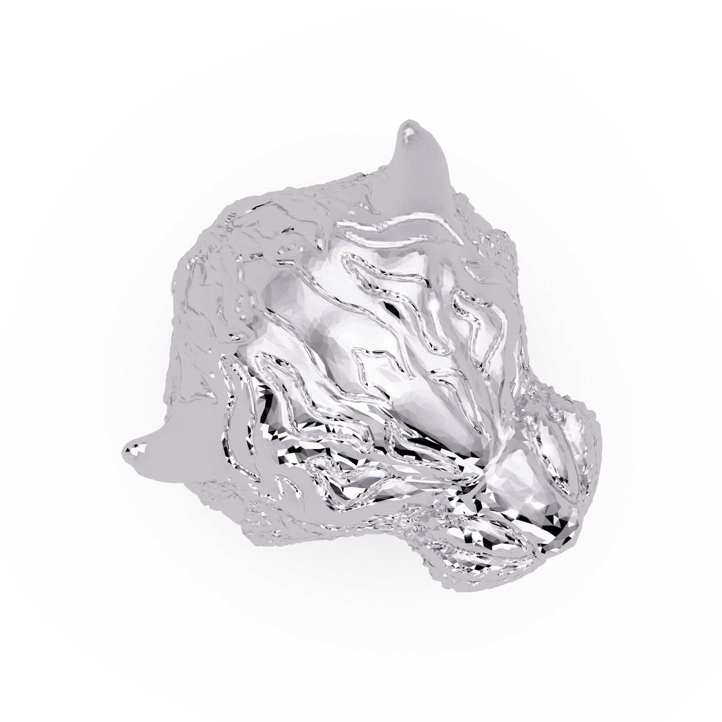 Majestic Tiger Head Lab Grown Diamond Statement Ring - HIGHCARAT DIAMONDS