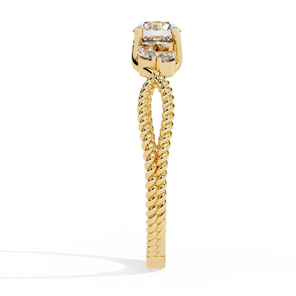 Marquise And Round Cut Diamond Twisted Elegant Art Deco Prefect Sparkling 5 Stone Promise Ring For Her