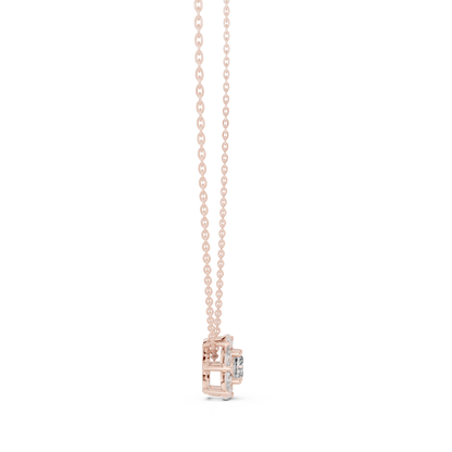 Cushion Square & Marquise Shape 9 Stone Lab Grown 18k Gold Dazzling Pendant For Her - HIGHCARAT DIAMONDS