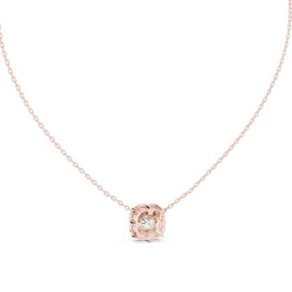 Cushion Square & Marquise Shape 9 Stone Lab Grown 18k Gold Dazzling Pendant For Her - HIGHCARAT DIAMONDS