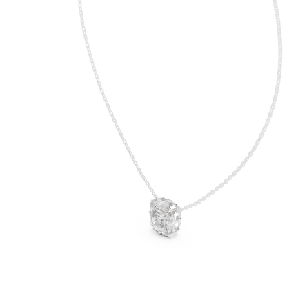 Cushion Square & Marquise Shape 9 Stone Lab Grown 18k Gold Dazzling Pendant For Her - HIGHCARAT DIAMONDS