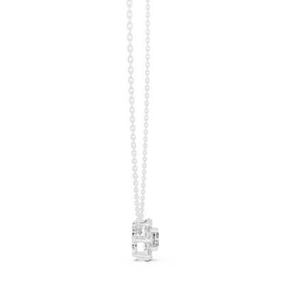 Cushion Square & Marquise Shape 9 Stone Lab Grown 18k Gold Dazzling Pendant For Her - HIGHCARAT DIAMONDS
