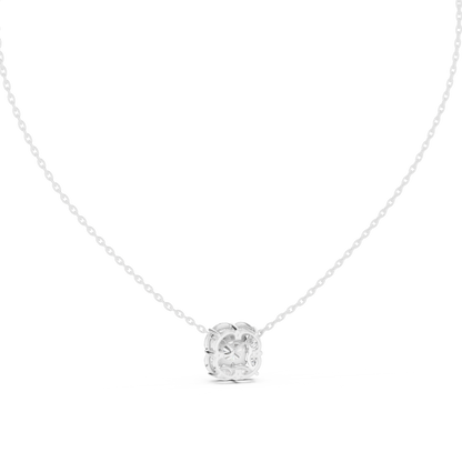 Cushion Square & Marquise Shape 9 Stone Lab Grown 18k Gold Dazzling Pendant For Her - HIGHCARAT DIAMONDS