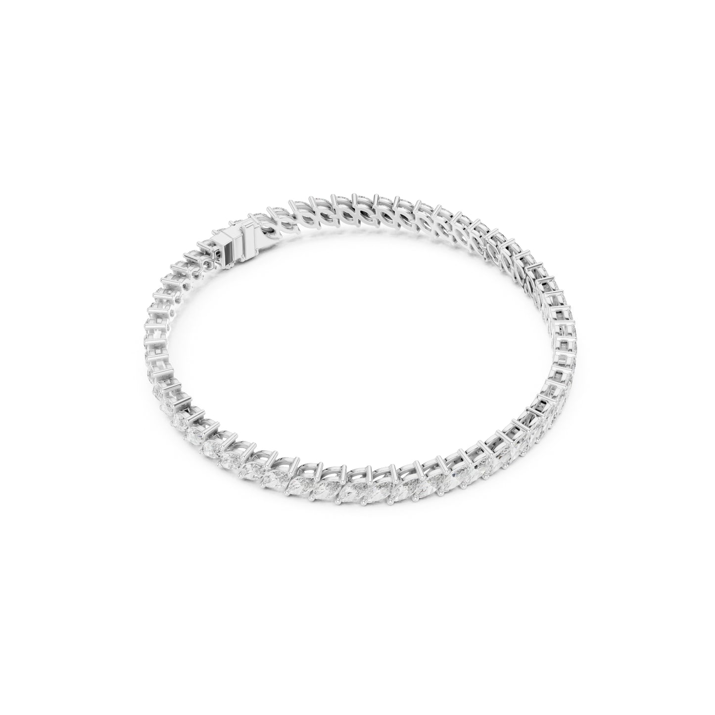 Marquise Cut 7.84Ct Lab Grown & Natural Diamond Unique Art Deco Perfect Stackable Party Wear Tennis Bracelet - HIGHCARAT DIAMONDS