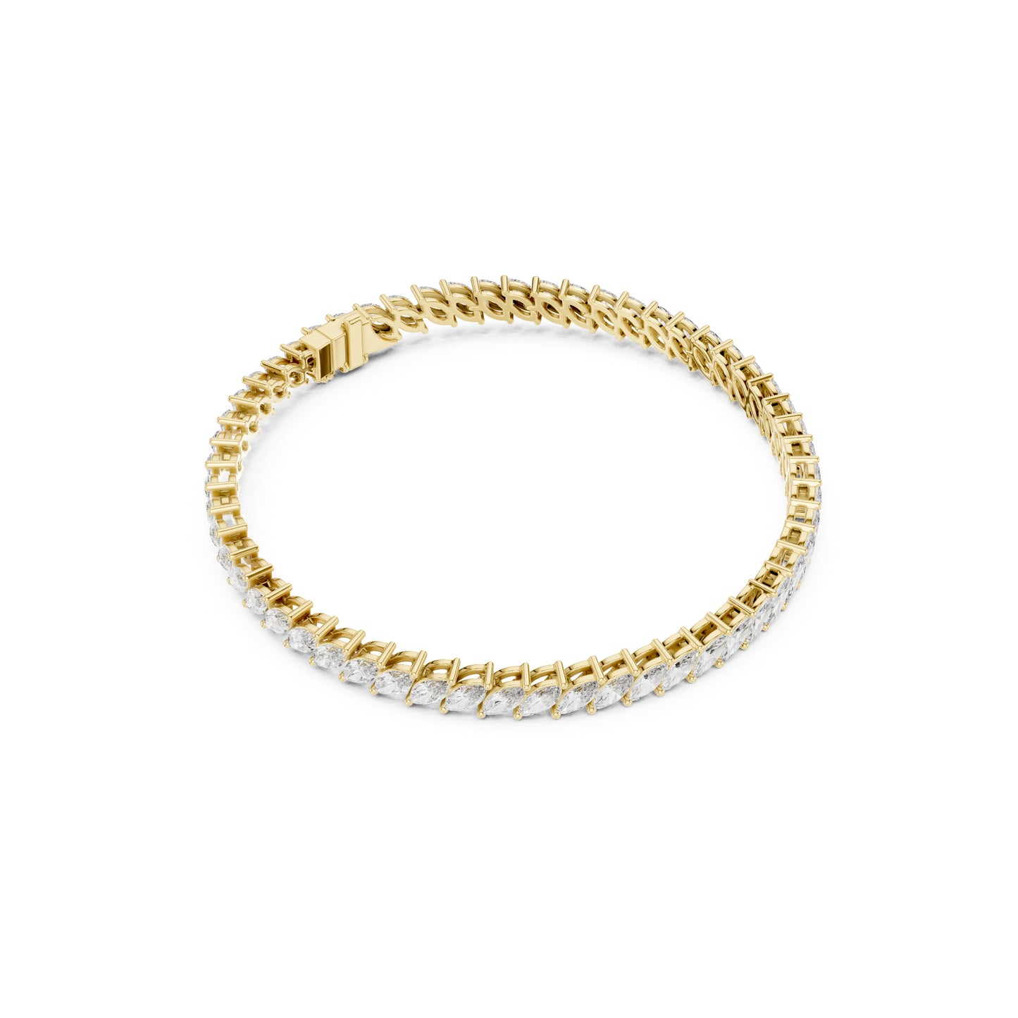 Marquise Cut 7.84Ct Lab Grown & Natural Diamond Unique Art Deco Perfect Stackable Party Wear Tennis Bracelet - HIGHCARAT DIAMONDS