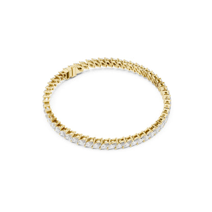 Marquise Cut 7.84Ct Lab Grown & Natural Diamond Unique Art Deco Perfect Stackable Party Wear Tennis Bracelet - HIGHCARAT DIAMONDS