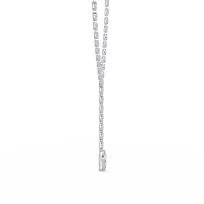 Marquise Cut Bezel Set Lab Grown Diamond Tennis Necklace - HIGHCARAT DIAMONDS
