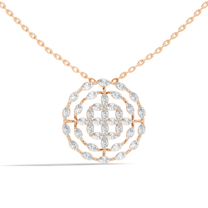 Sustainable Luxury Marquise Cut Lab Grown- Natural  Diamond Pendant  Everyday Elegance For Women - HIGHCARAT DIAMONDS