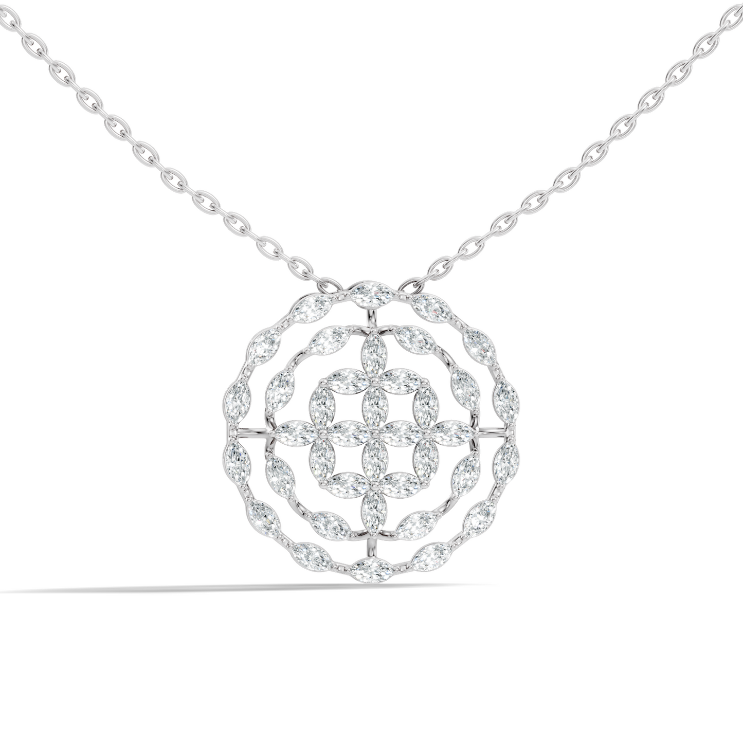 Sustainable Luxury Marquise Cut Lab Grown- Natural  Diamond Pendant  Everyday Elegance For Women - HIGHCARAT DIAMONDS