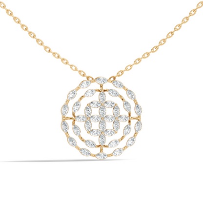 Sustainable Luxury Marquise Cut Lab Grown- Natural  Diamond Pendant  Everyday Elegance For Women - HIGHCARAT DIAMONDS