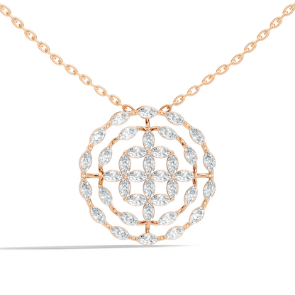 Sustainable Luxury Marquise Cut Lab Grown- Natural  Diamond Pendant  Everyday Elegance For Women - HIGHCARAT DIAMONDS