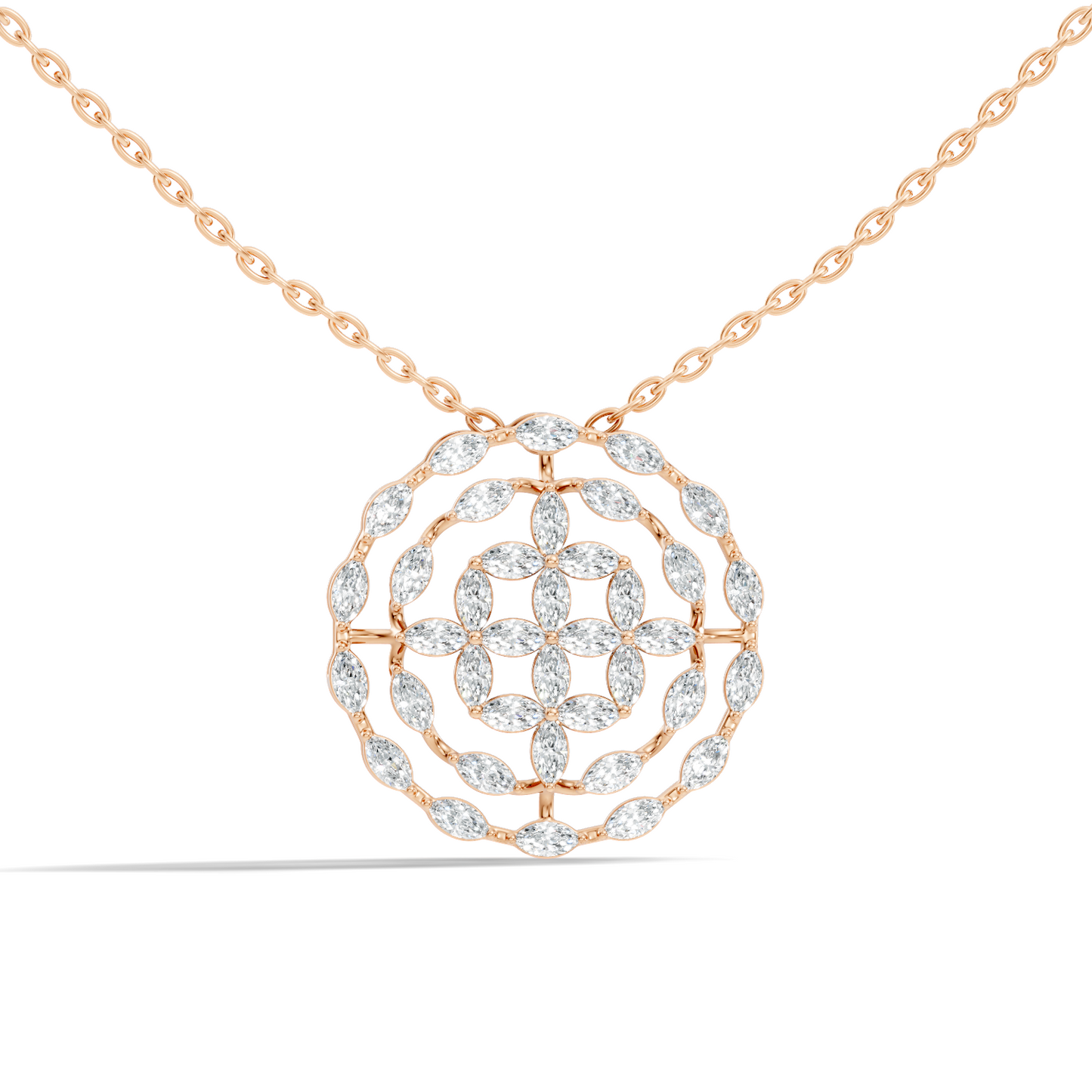 Sustainable Luxury Marquise Cut Lab Grown- Natural  Diamond Pendant  Everyday Elegance For Women - HIGHCARAT DIAMONDS