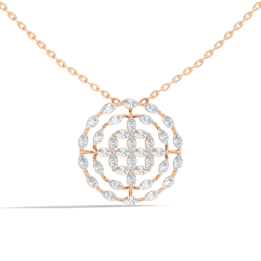 Sustainable Luxury Marquise Cut Lab Grown- Natural  Diamond Pendant  Everyday Elegance For Women - HIGHCARAT DIAMONDS