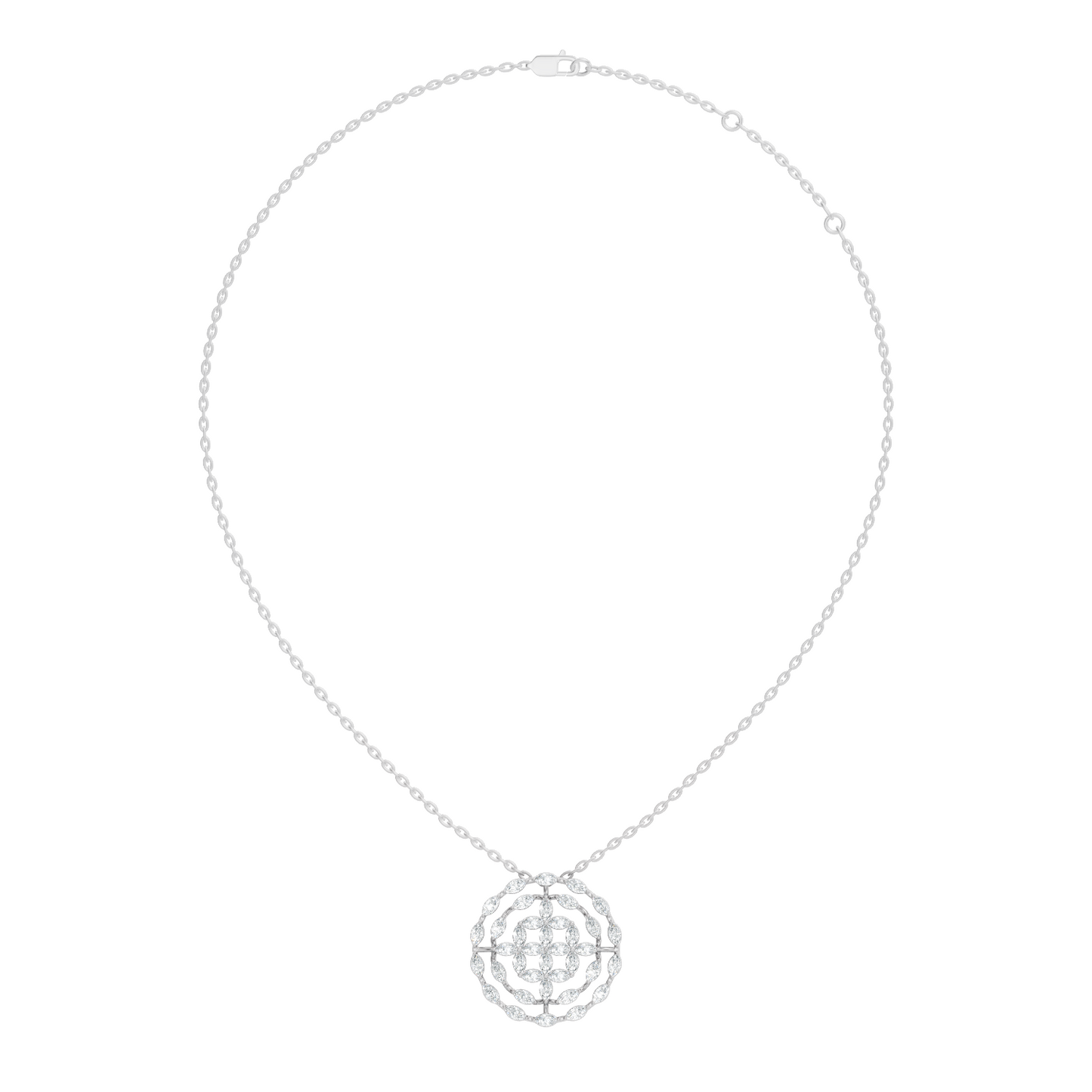 Sustainable Luxury Marquise Cut Lab Grown- Natural  Diamond Pendant  Everyday Elegance For Women - HIGHCARAT DIAMONDS