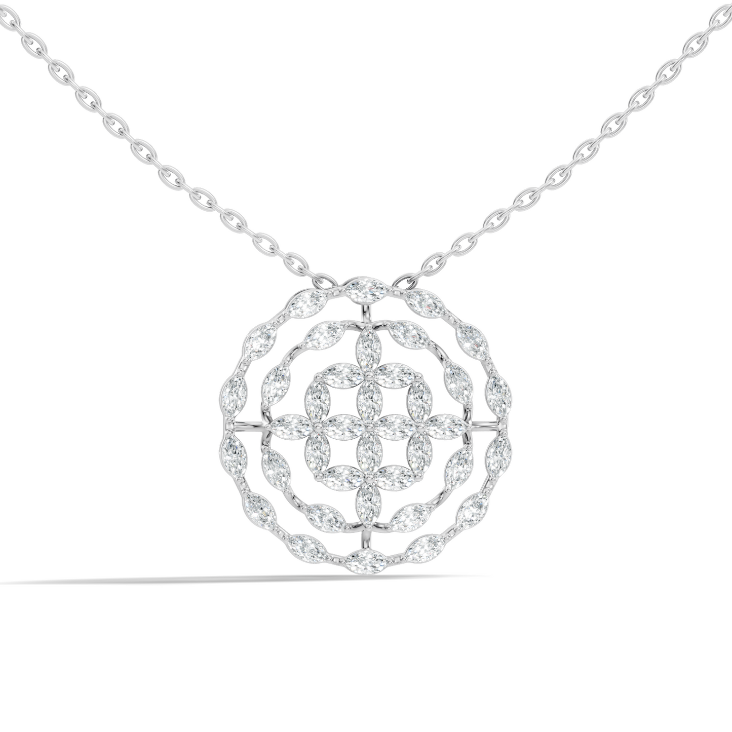 Sustainable Luxury Marquise Cut Lab Grown- Natural  Diamond Pendant  Everyday Elegance For Women - HIGHCARAT DIAMONDS