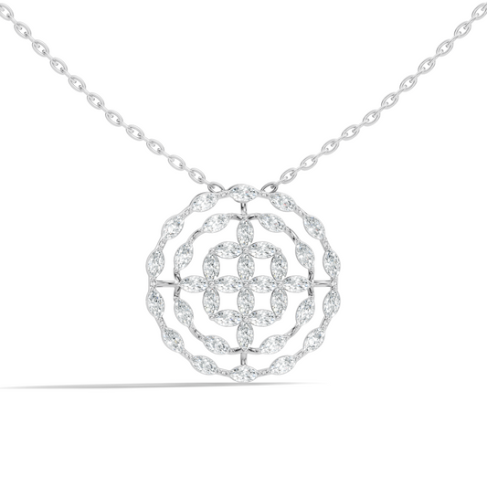 Sustainable Luxury Marquise Cut Lab Grown- Natural  Diamond Pendant  Everyday Elegance For Women - HIGHCARAT DIAMONDS